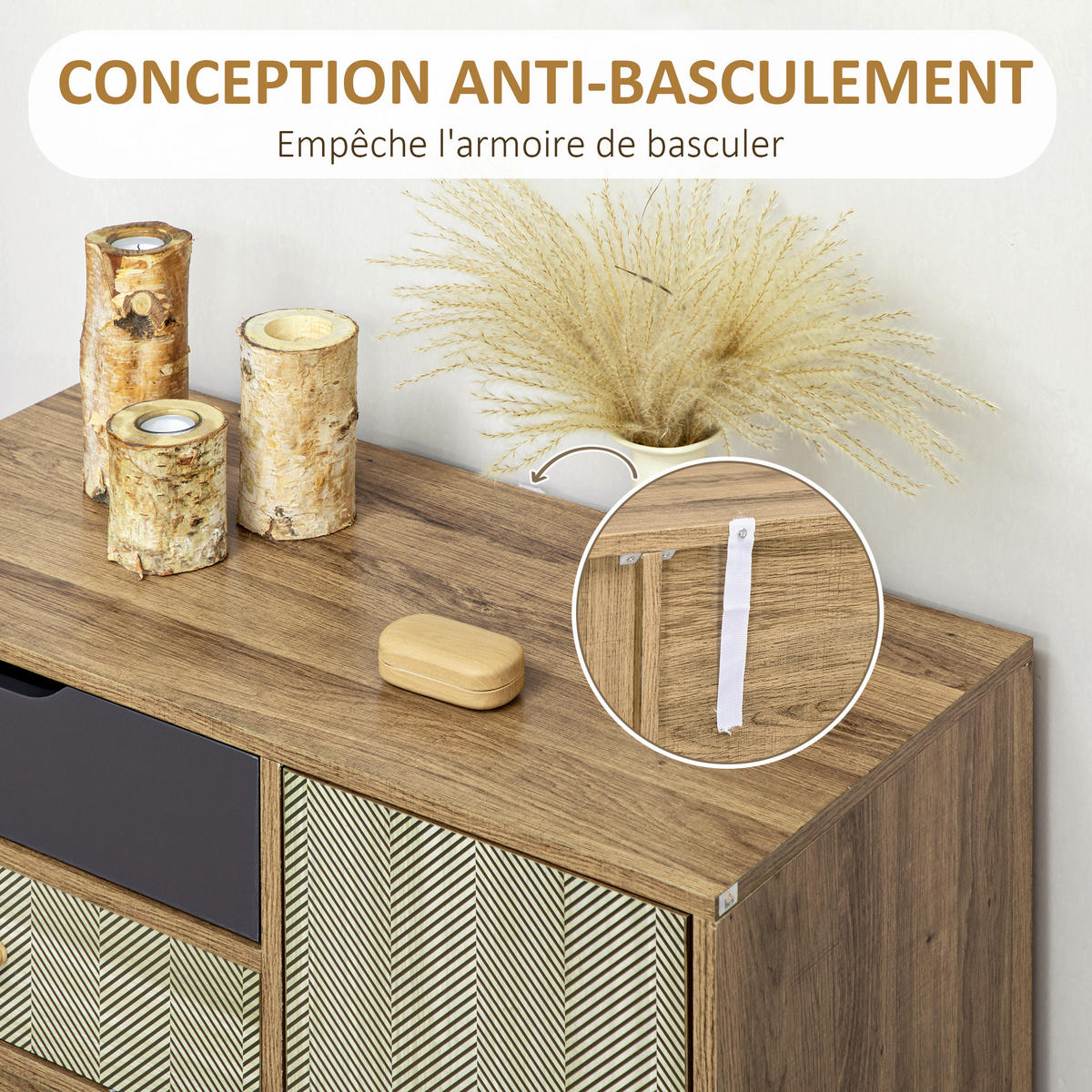 SIDEBOARD Braun, 4 Schubladen, 1 Tür, 79/39/86 cm - Braun, Holz (79/86/39cm) - PANGIVO