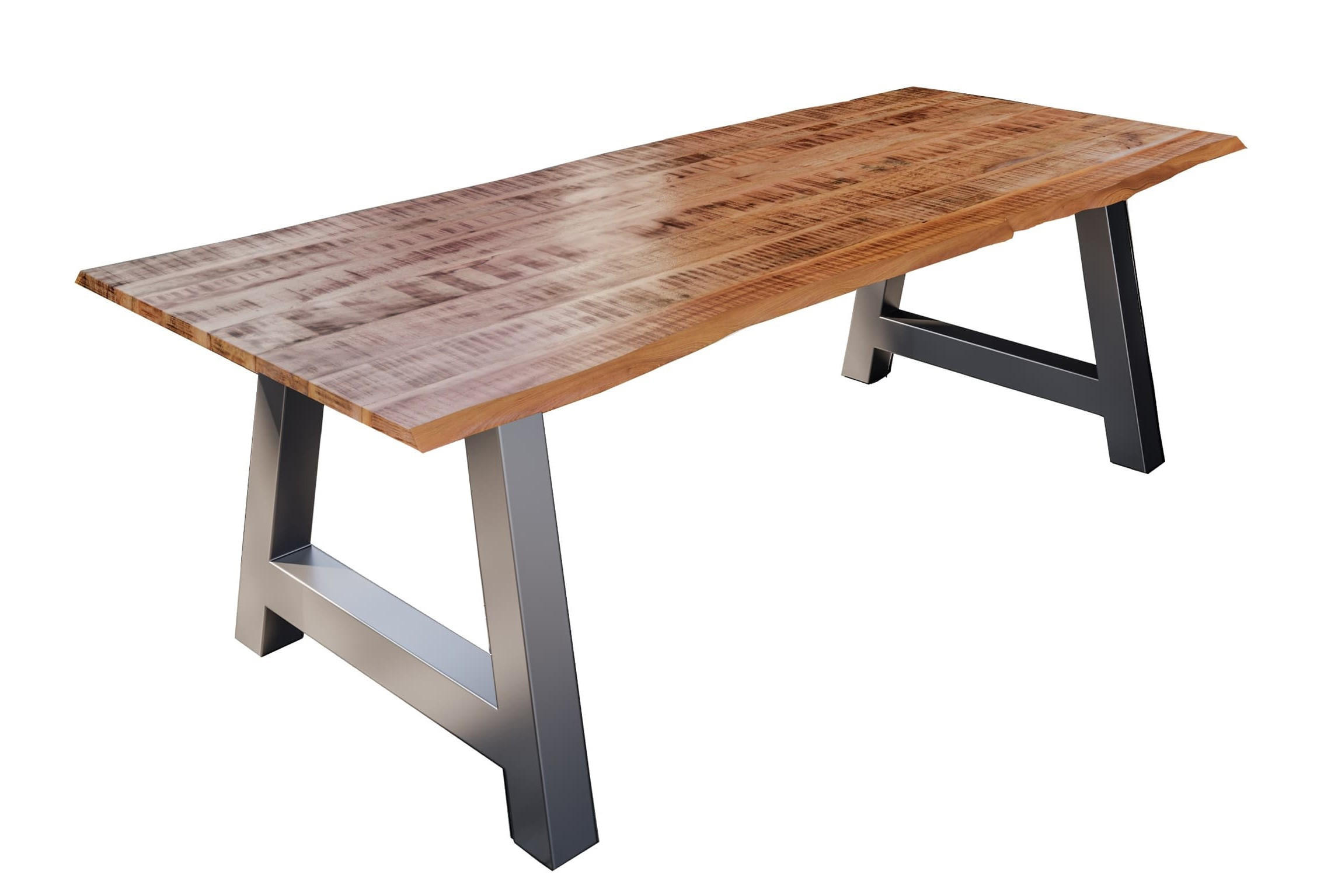 ESSTISCH DORA A - Beige/Silberfarben, Holz/Metall (100/240/77cm) - SAM