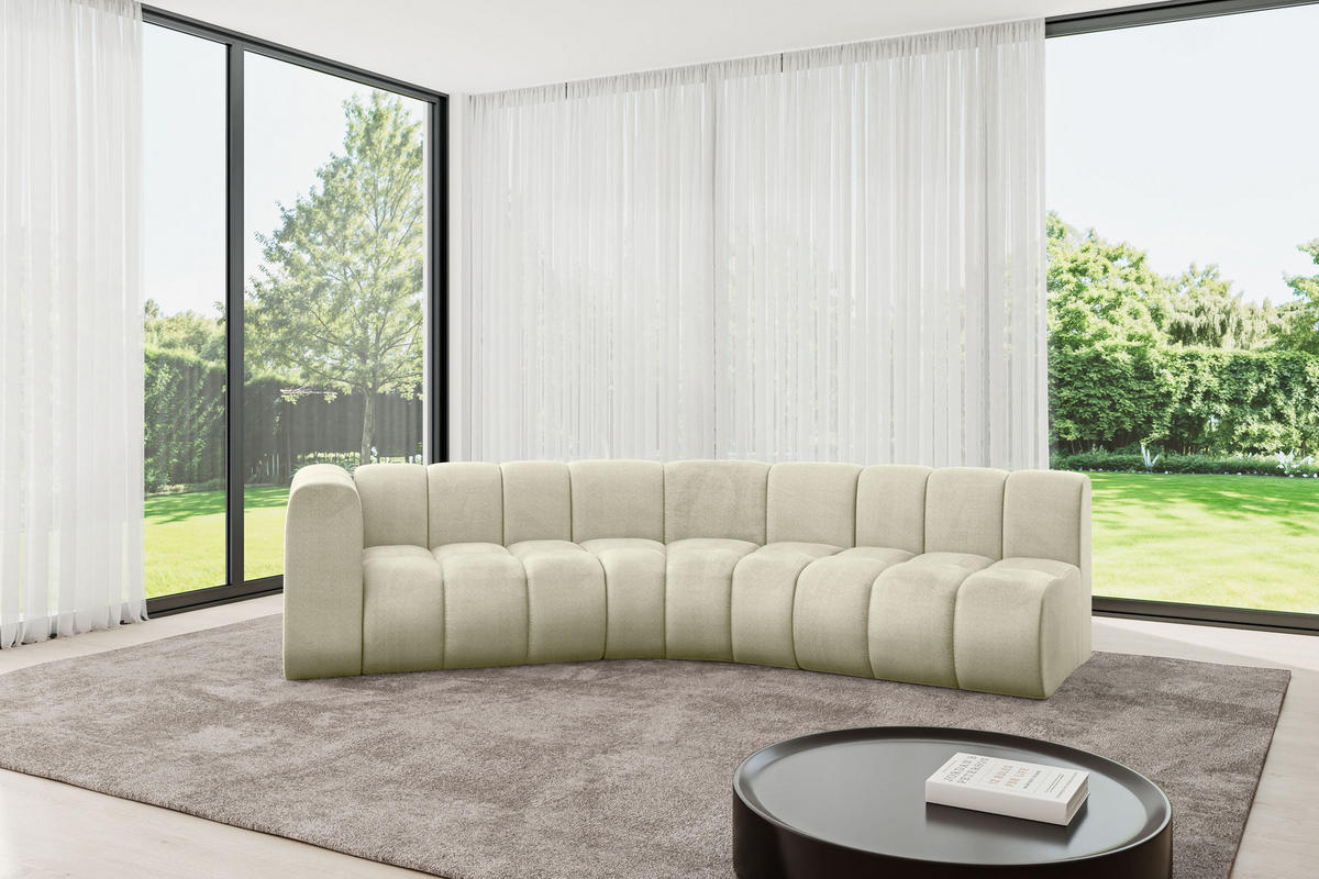 ECKSOFA modulares Sofa Karex-L1 - 308x194x70 cm Beige - Beige, Holzwerkstoff/Textil (308/194cm) - ALTDECOR