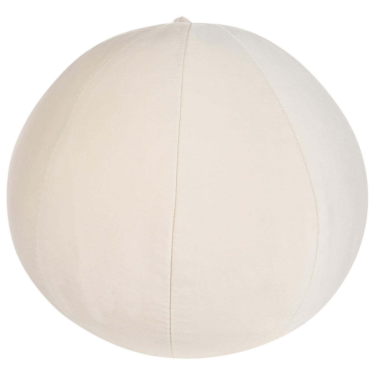 SESSEL Samtstoff Cremeweiß Leiren - Creme, Textil (111/73/83cm) - Beliani