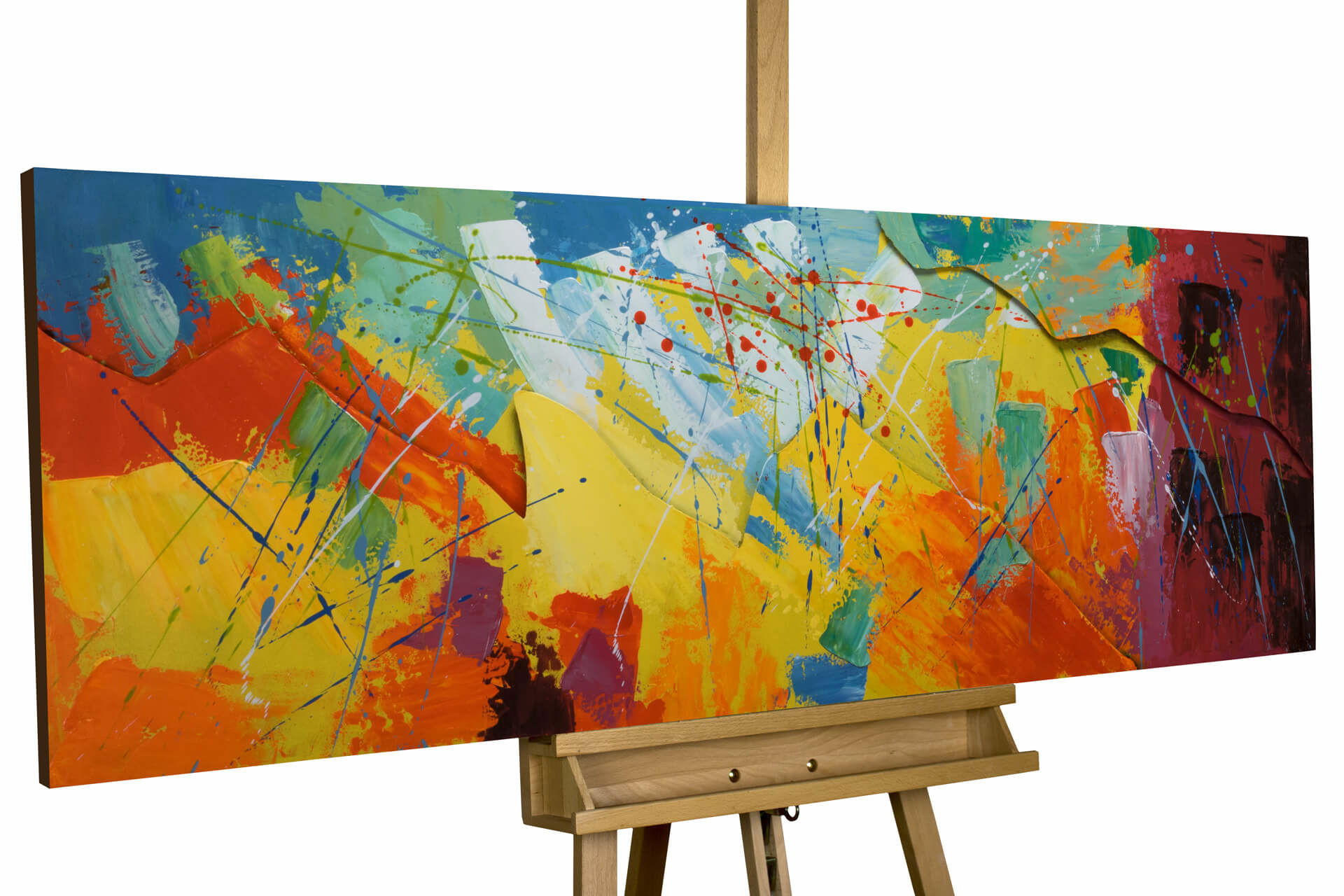 METALLBILD Bunt 144/44 cm - Multicolor, Metall (6.9/44cm) - KUNSTLOFT
