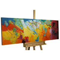 METALLBILD Bunt 144/44 cm - Multicolor, Metall (6.9/44cm) - KUNSTLOFT