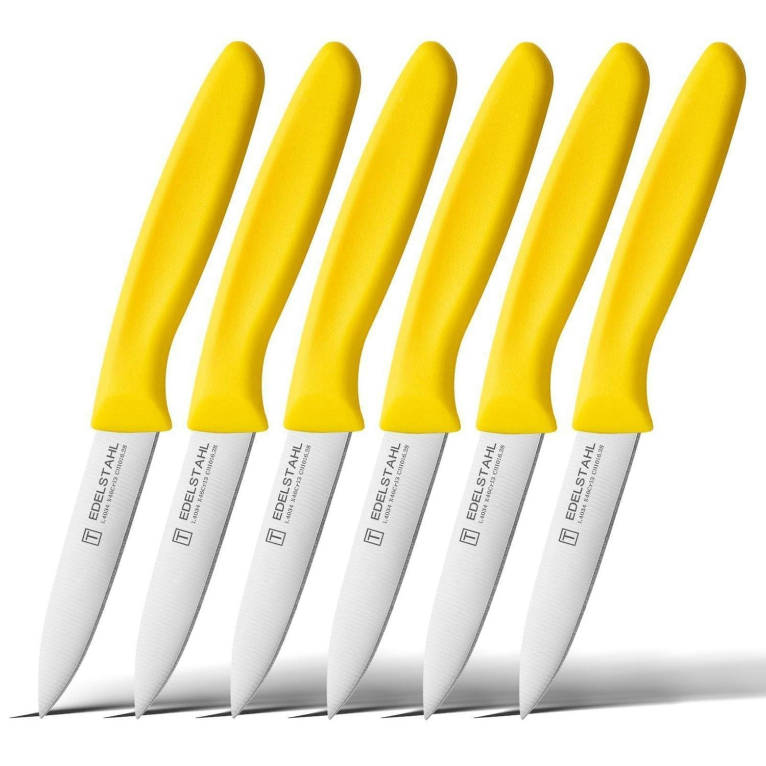 GEMÜSEMESSER 6-teiliges Set Gelb - Gelb, Metall (19cm)