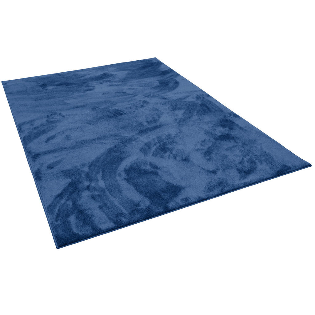 Thumbnail - Snapstyle Luxus, Dunkelblau, Textil, 100x400 cm, Teppiche & Böden, Teppiche, Hochflorteppiche & Shaggys