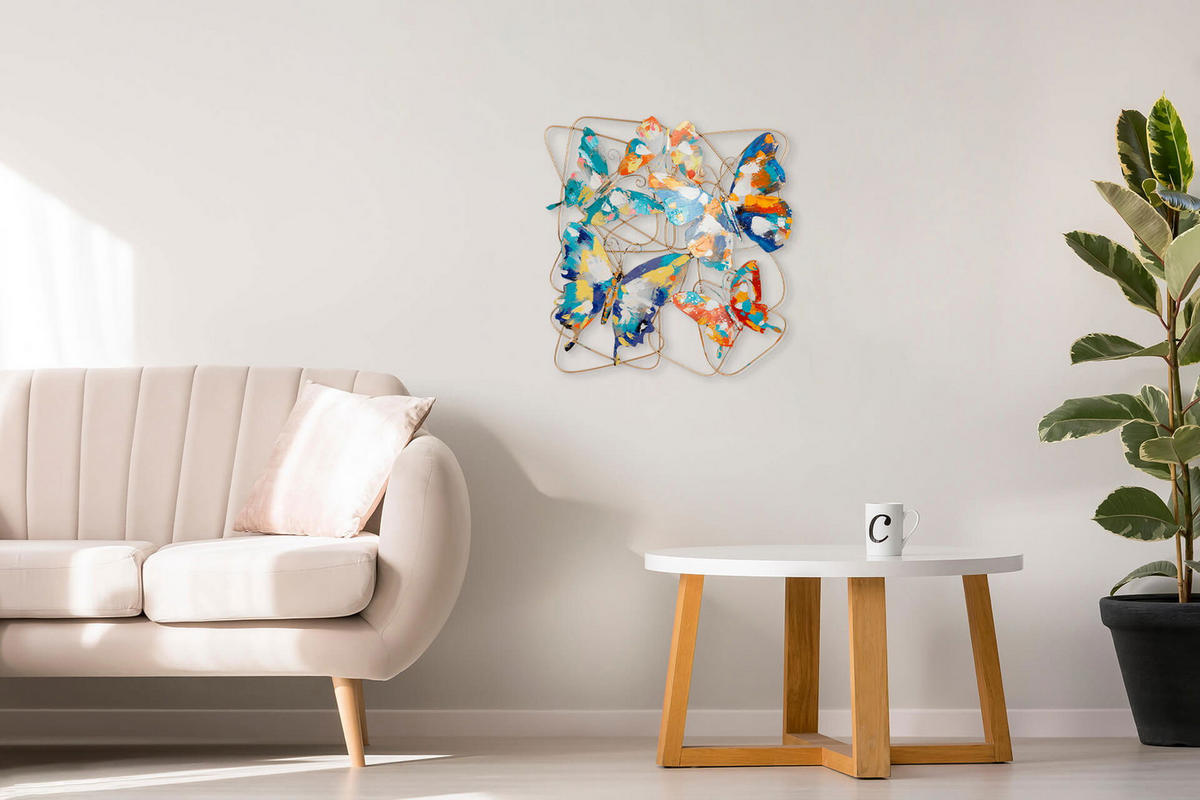 WANDDEKO Bunt 60/60 cm - Multicolor, Metall (2.3/60/4cm) - KUNSTLOFT