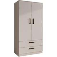 DREHTÜRENSCHRANK Trend, mit Schubladen, Kaschmir - Kaschmir/Schwarz, Holzwerkstoff (90/180/50cm) - Beautysofa