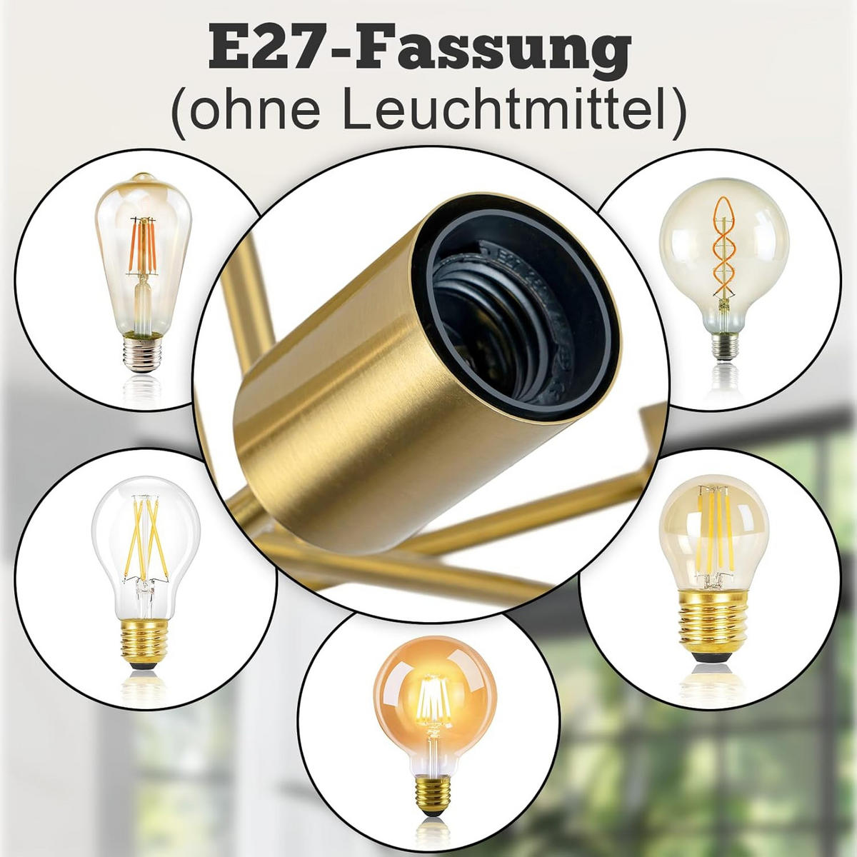 DECKENLEUCHTE Willowara 45/45/15 cm - Goldfarben, Metall (45/45/15cm) - ZMH
