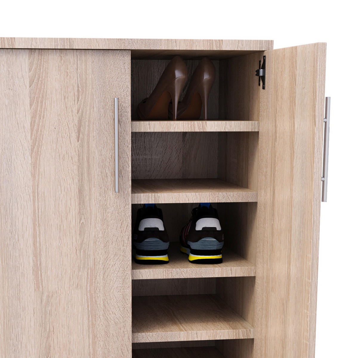 SCHUHSCHRANK Dalia Sonoma 56 x 108 cm - Braun/Sonoma Eiche, Holzwerkstoff (56/108/40cm) - Vicco