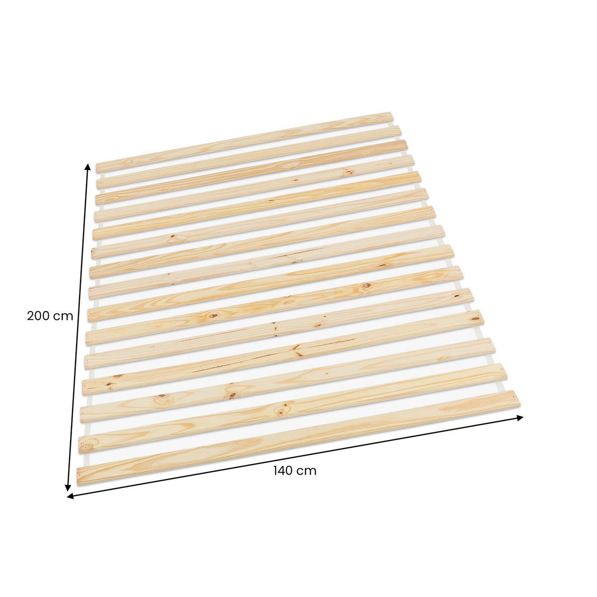 LATTEN-/ROLLROST 140X200 CM - Naturfarben, Holz (140/200cm) - IDIMEX