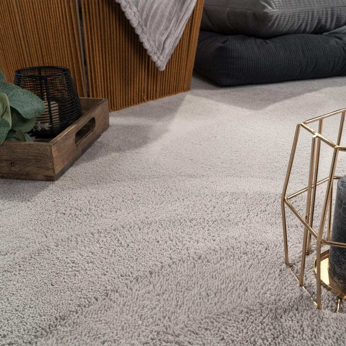 KURZFLORTEPPICH 200/200 cm Cadiz 630 - Silberfarben, Kunststoff (200/200cm) - Paco Home