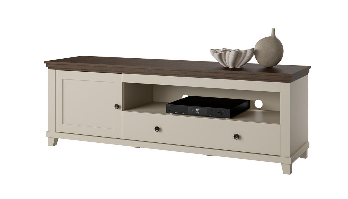 LOWBOARD EVANDRO 181/61/49 cm, Beige - Beige, Holzwerkstoff (181/61/49cm) - MASSENO