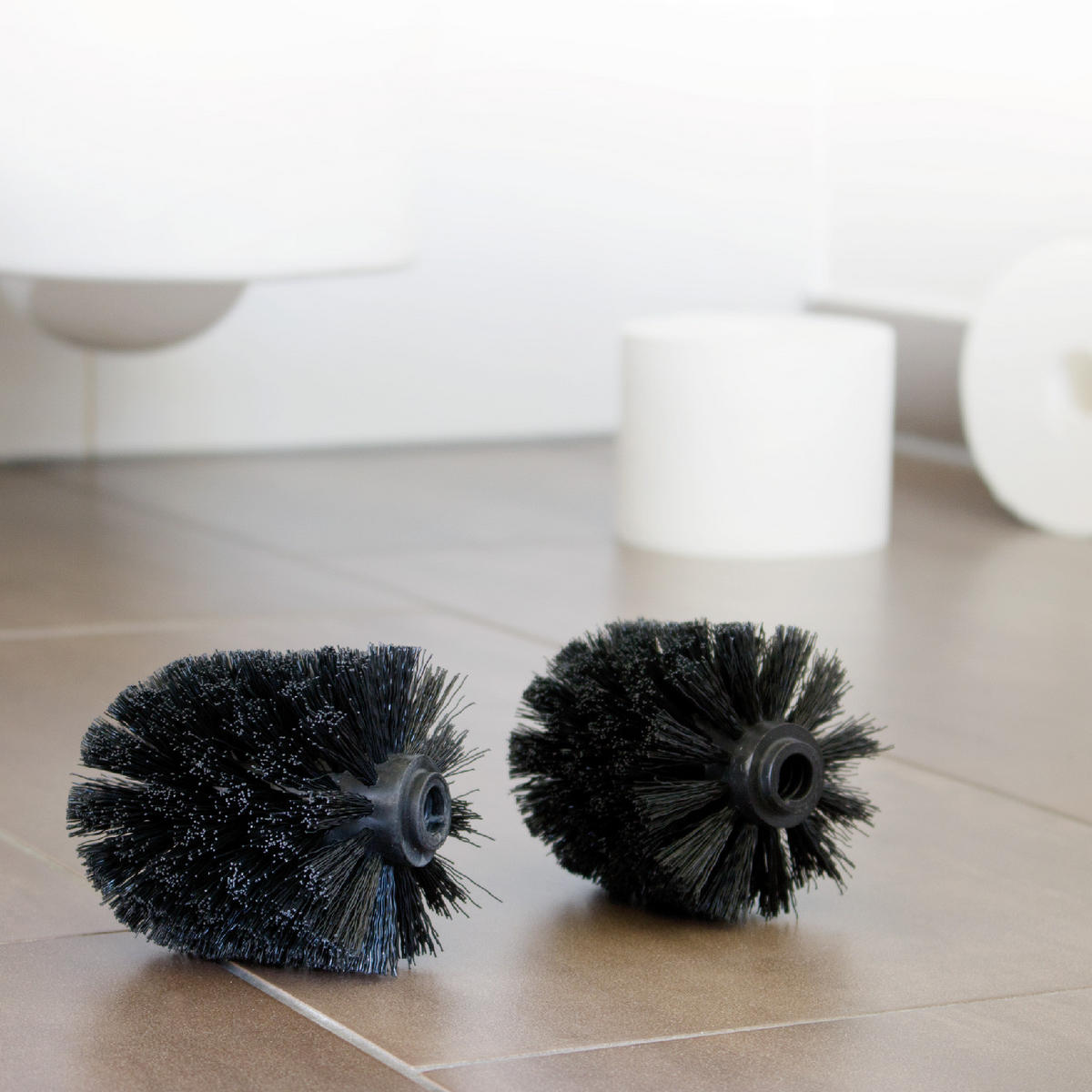 ERSATZBÜRSTENKOPF, schwarz - Schwarz, Kunststoff (8/9.5cm) - bremermann