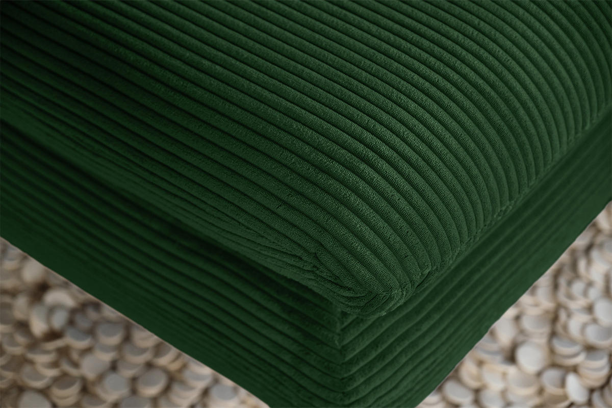 LONGSEAT CHAMRE Smaragdgrün Cord - Smaragdgrün/Schwarz, Textil/Metall (130/95/160cm) - KAWOLA