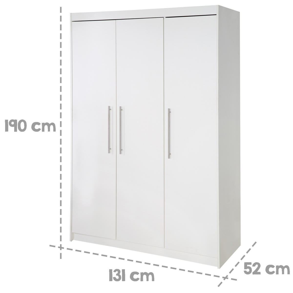 BABYZIMMER-SET Maren, mit breiter Wickelkommode, 3-teilig - Weiß, Holzwerkstoff (76/80/142cm) - Roba