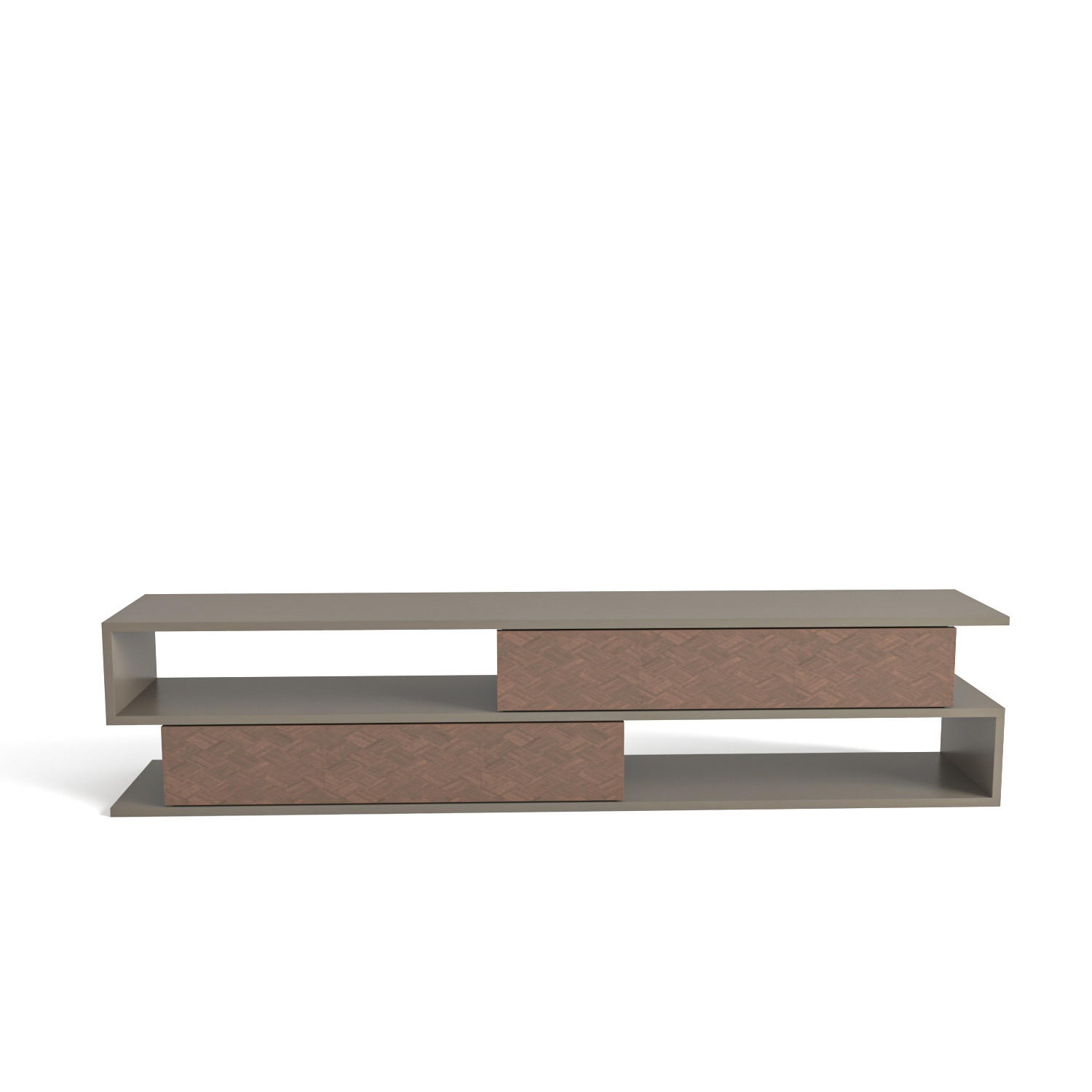 Decorotika Tv-Element Dunkelgrau, Walnuss 160x40x35 cm