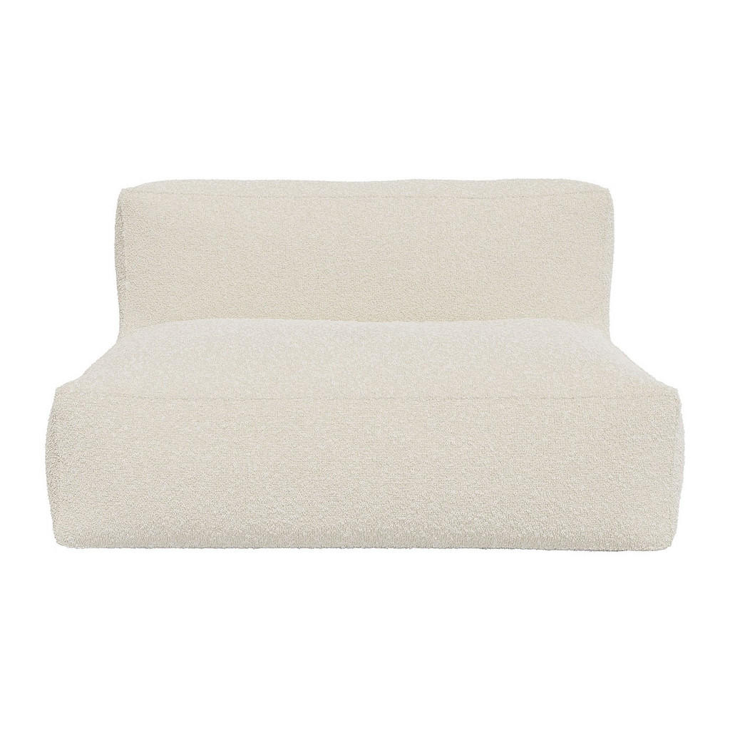 Thumbnail - Vente-Unique Sofa, Weiß, Textil, Uni, 2-Sitzer, 135x80x95 cm, Wohnzimmer, Sofas & Couches, Sofas