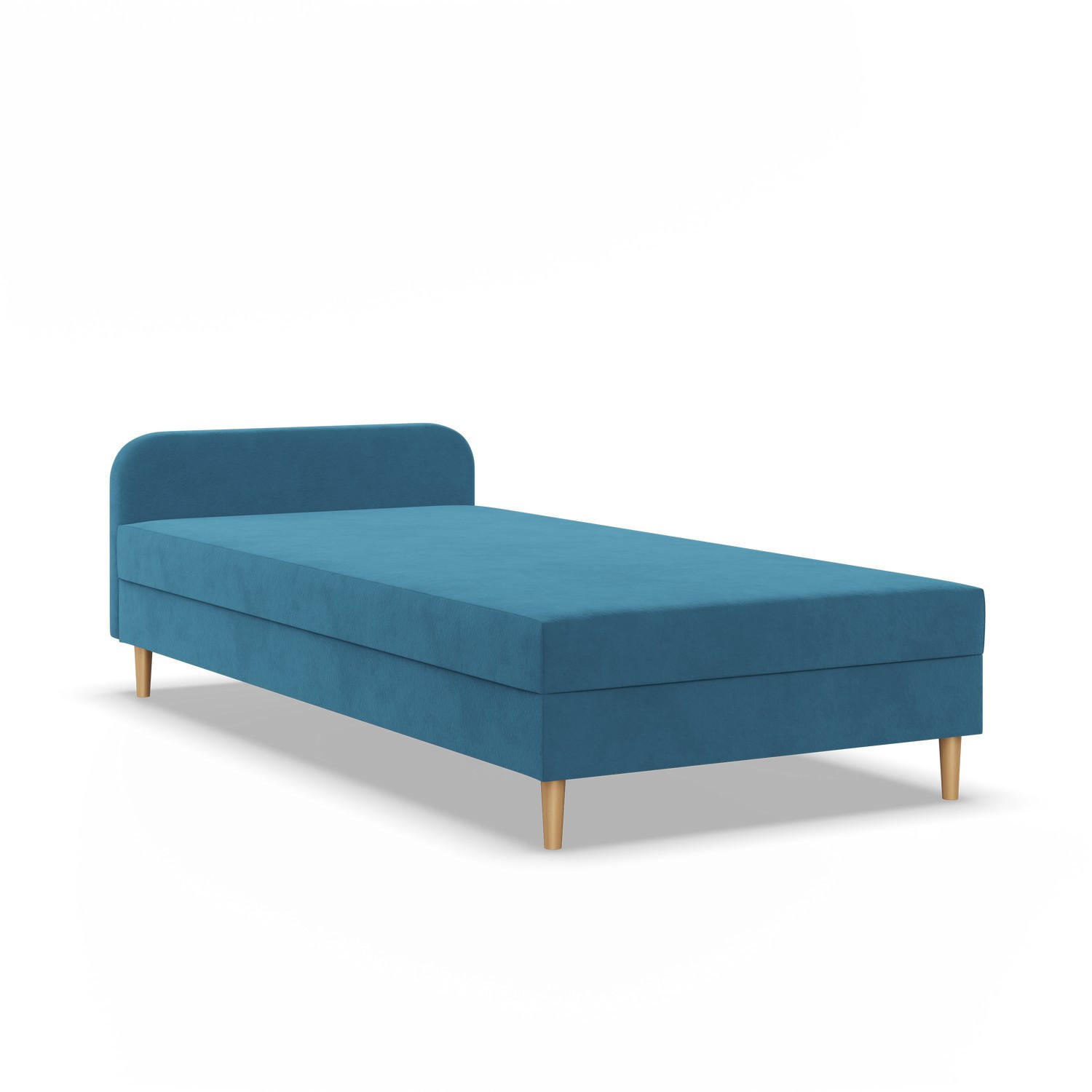 BOXBETT MIT KOPFTEIL 80x200 CASPE, Blau - Blau, Textil (80/200cm) - Mebligo