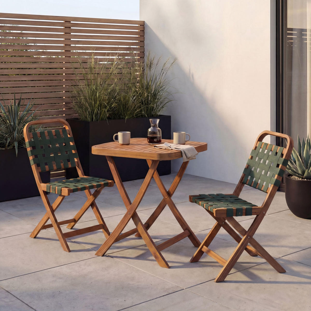 GARTEN-SET Braun, Grün - Braun/Grün, Holz - MCW