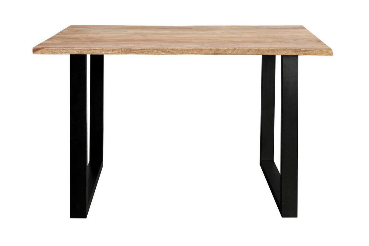 ESSTISCH MAREK - Beige/Schwarz, Holz/Metall (80/140/77cm) - SAM