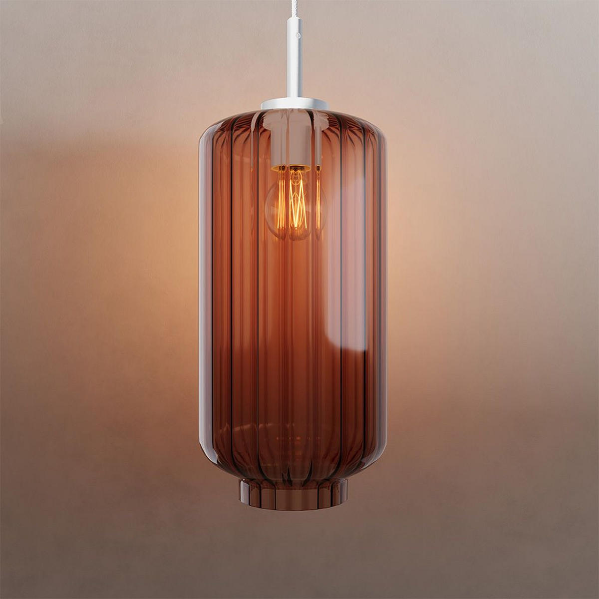 GALERIELEUCHTE Velo Braun Ø 18cm - Braun, Glas (18/18/33cm) - s.luce
