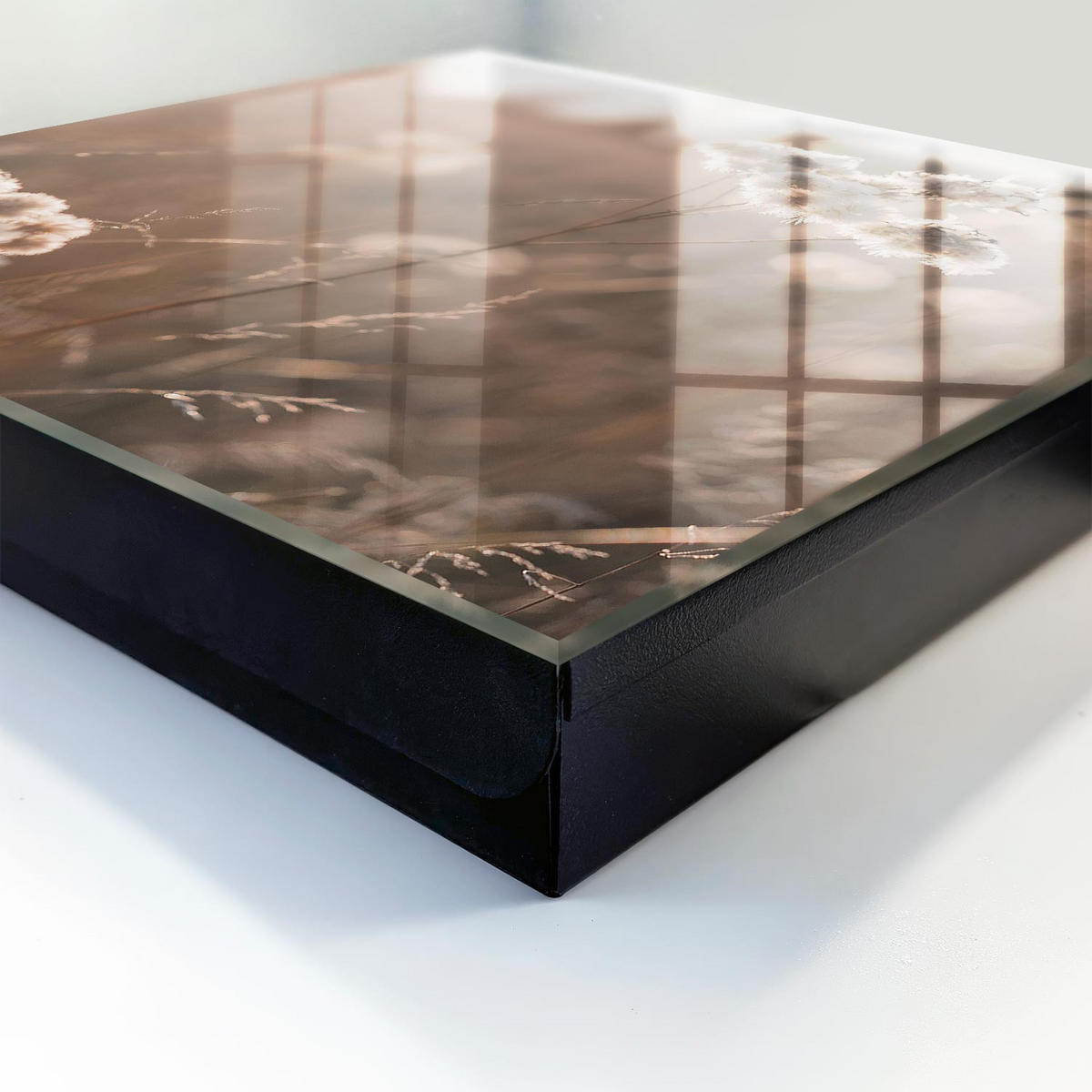 SCHLÜSSELBOX Schwarz 30x30 cm- Türöffnung nach rechts - Natürliche Leichtigkeit - Creme, Metall (30/30/5cm) - TULUP