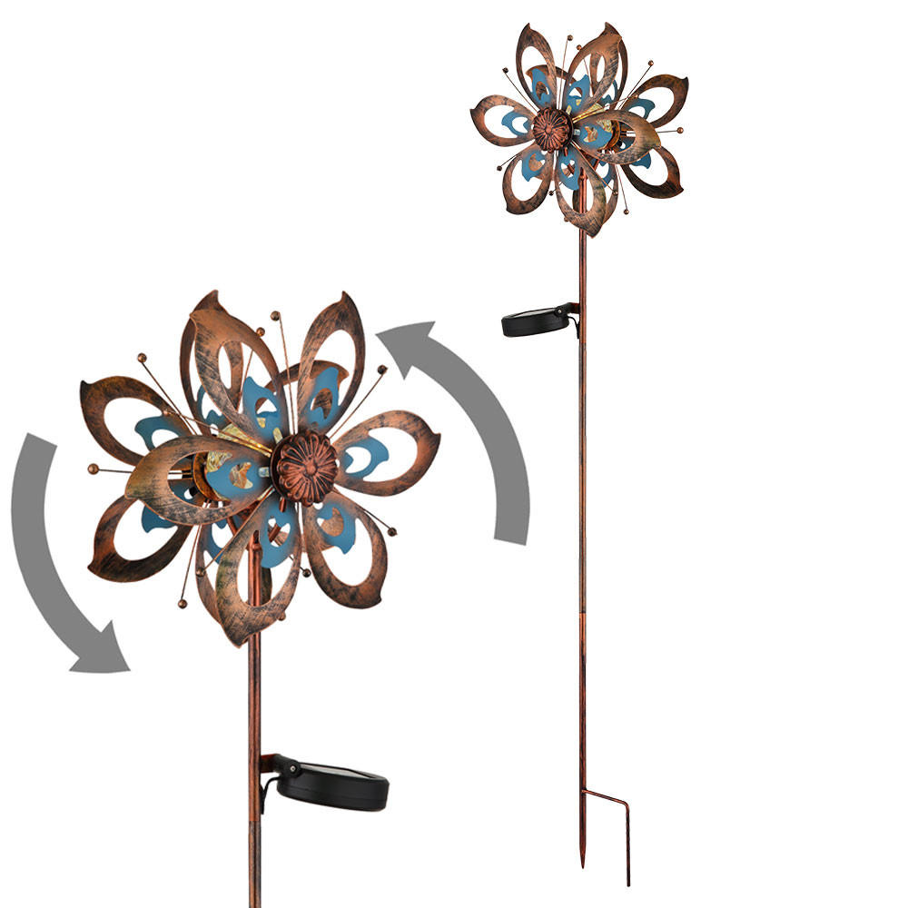 LED AUSSENLEUCHTE Metall Gold - Goldfarben, Glas (22.5/12/92cm) - Globo Lighting