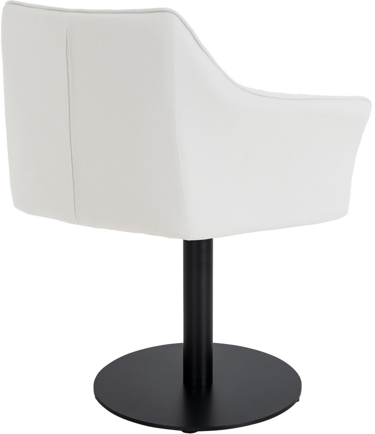 SESSEL Stoff weiß - Schwarz/Weiß, Textil/Metall (64/75/48cm) - CLP