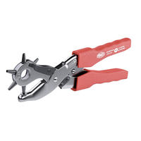 REVOLVER-LOCHZANGE mit Hebelübersetzung - Rot, Metall (1/1cm) - Famex