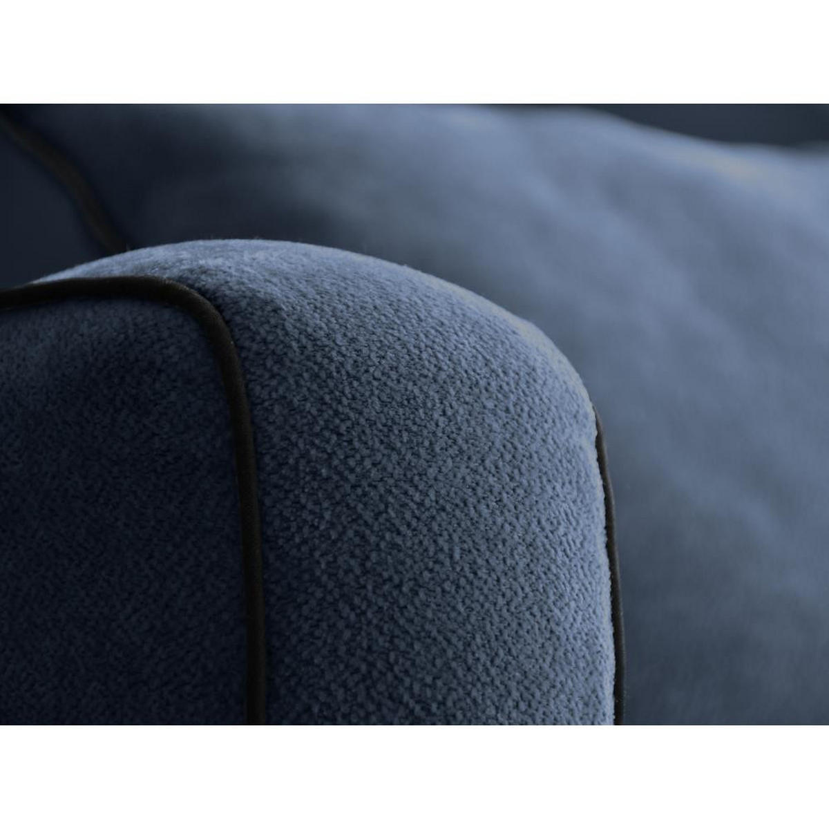 DREHSESSEL Dolce dunkelblau velour - Schwarz/Dunkelblau, Textil (90/83/90cm) - Beautysofa