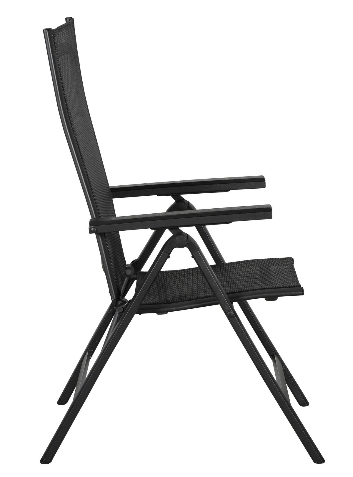 GARTENSTUHL 2er Set Schwarz - Schwarz, Holzwerkstoff (58/110/66cm) - ebuy24