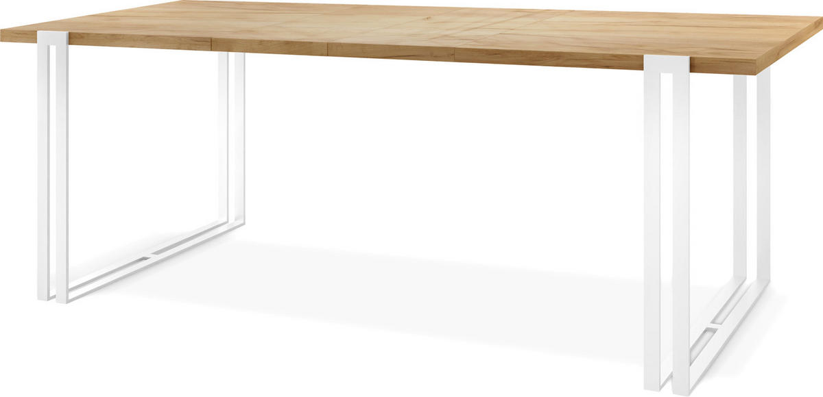 ESSTISCH Lilo rechteckig ausziehbar, Craft Eiche 140-240/80/76 cm - Eiche Wotan/Braun, Holzwerkstoff/Metall (80/240/76cm) - WFL GROUP