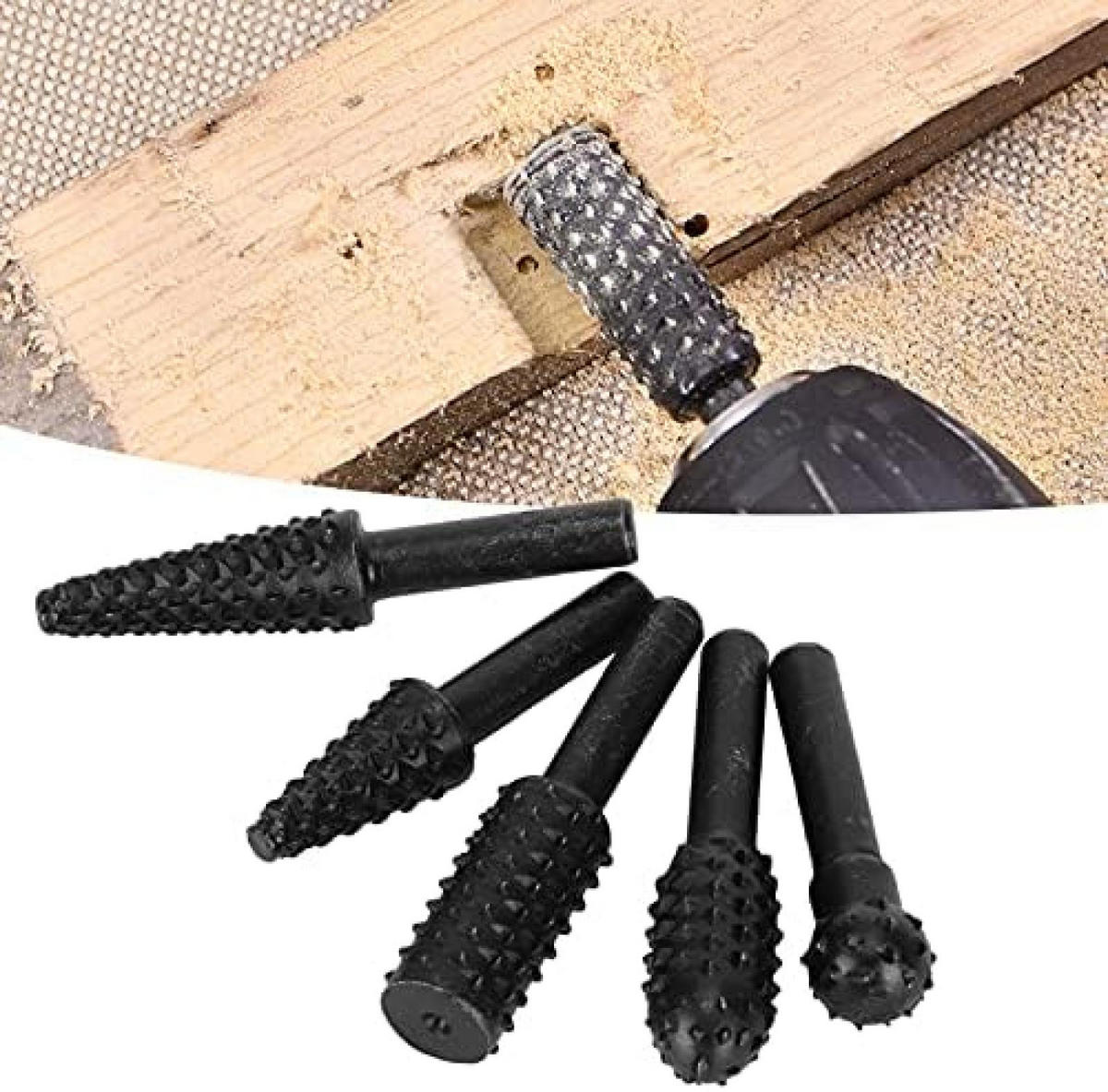 BOHRER – ein Set mit fünf Bohrern – schwarz - Schwarz, Metall (0.63/0.63/5.5cm) - DCA