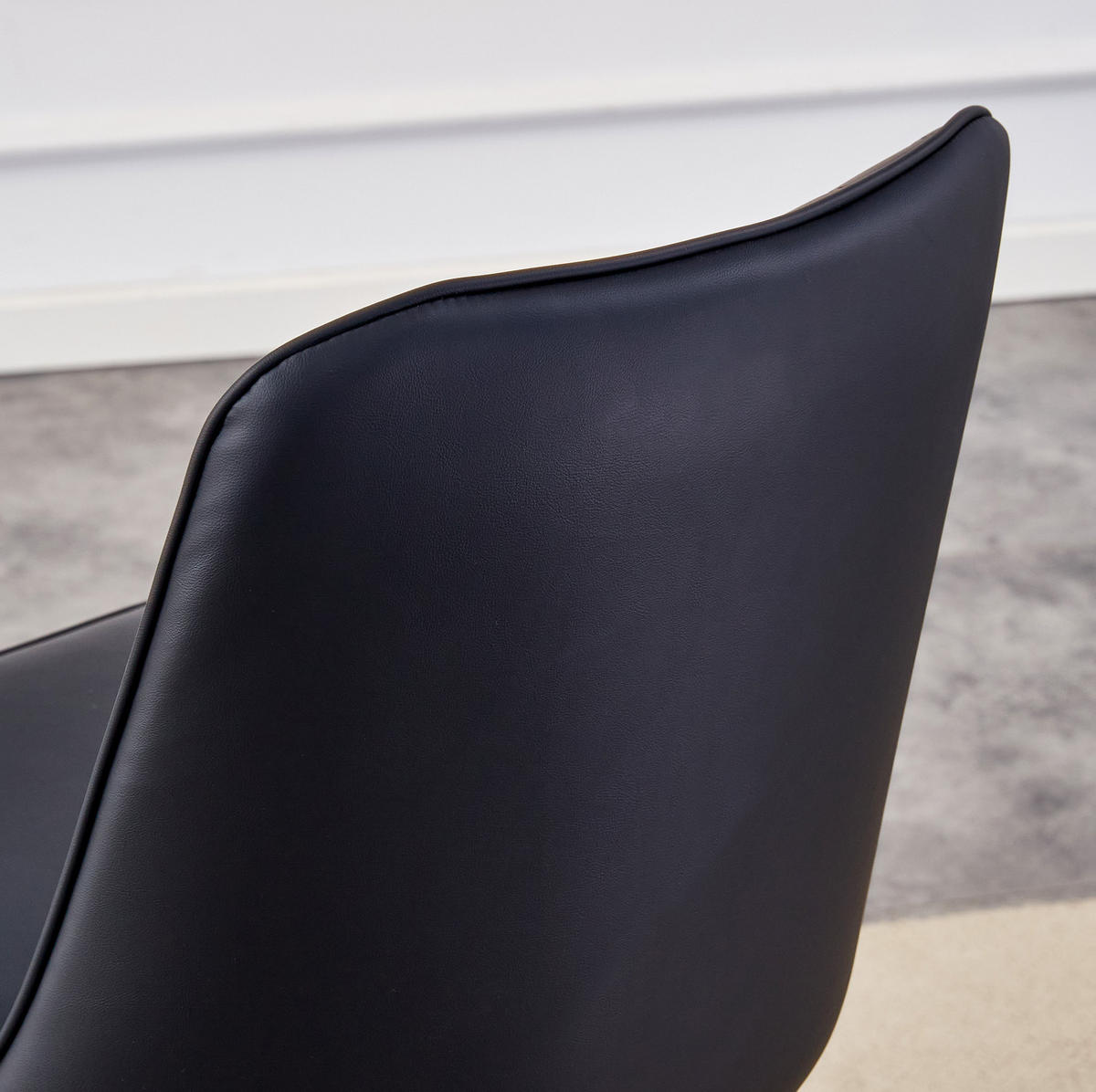 BARHOCKER 2er-Set 100 cm PU-Leder Schwarz Silber - Silberfarben, Metall (45/100/42cm) - Meubliv