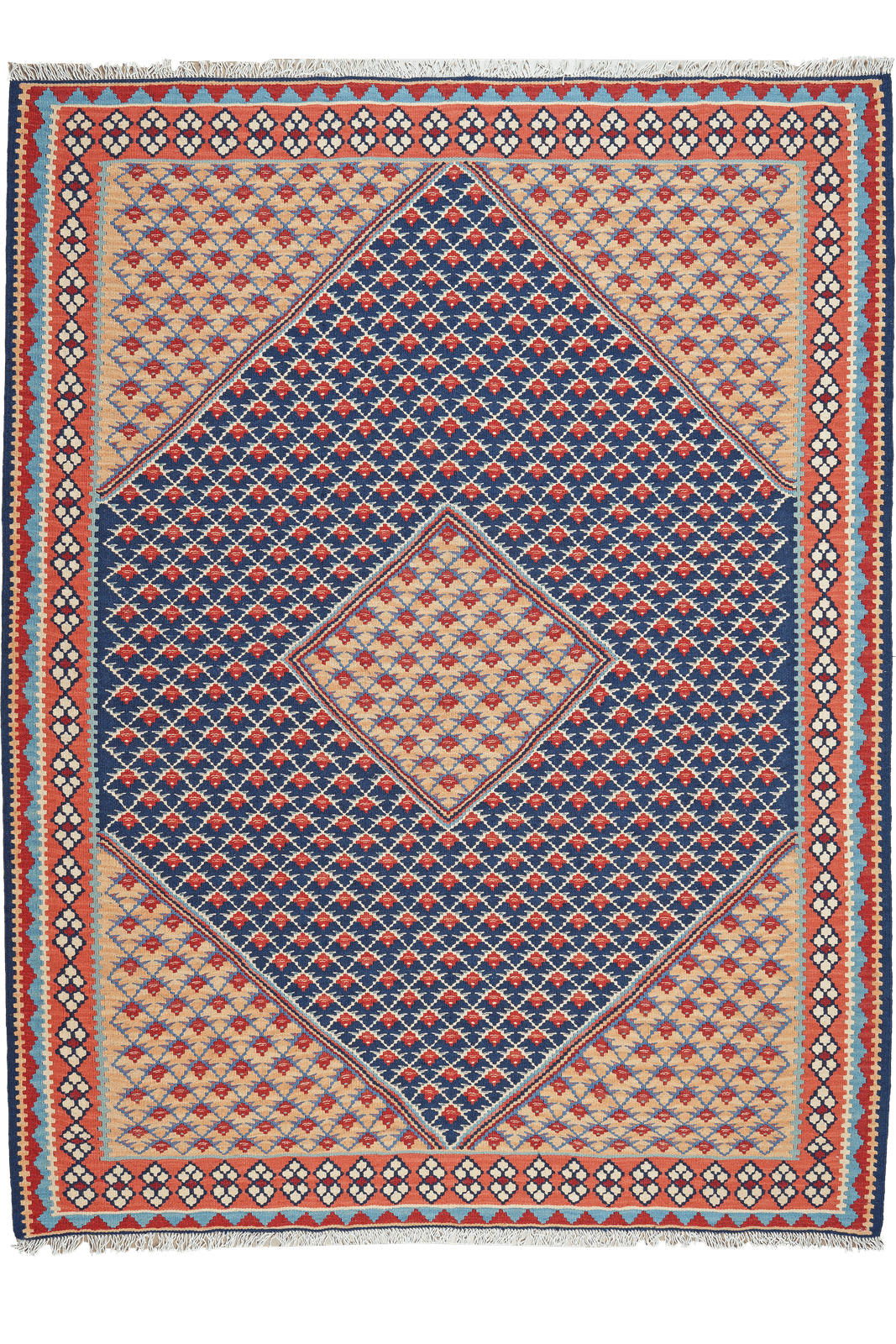 Looma Kelim-Teppich Blau 151x198 cm