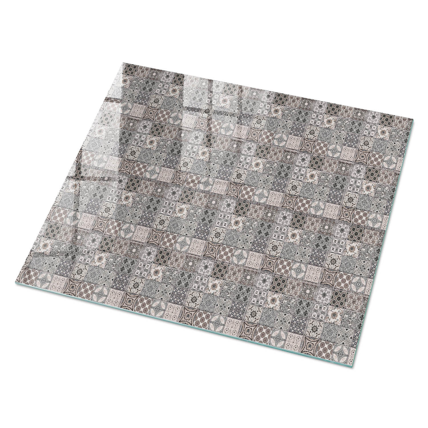 GLASPLATTE 80x60 cm – Vintage-Mosaik - Beige, Glas (0.4/80/60cm) - ArtPrintCave