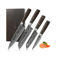 MESSERSET 4-TEILIG 10–20 cm - Braun, Holz/Metall (1/1/1cm) - Wakoli