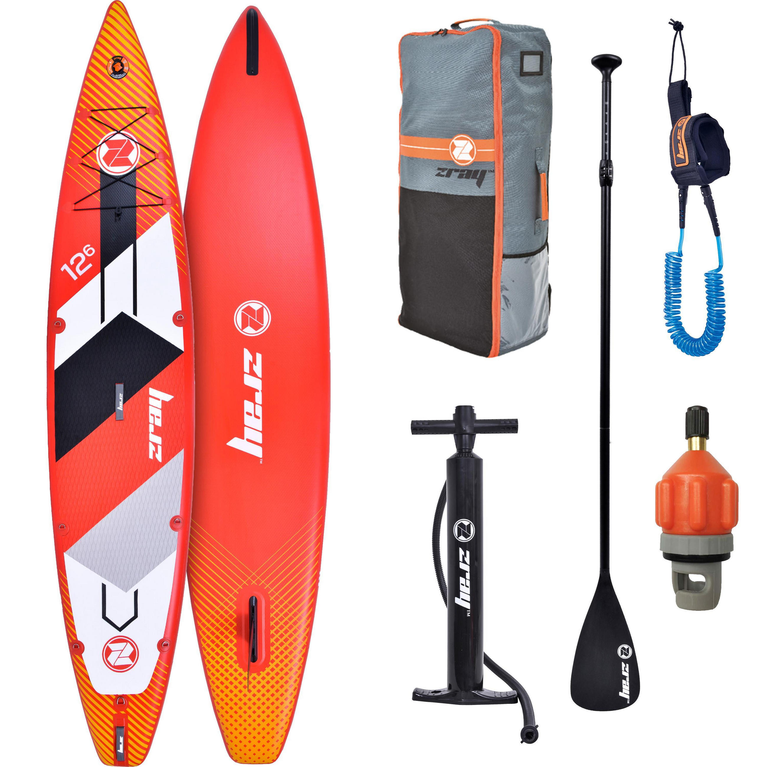 STAND-UP-PADDLE-BOARD R1 SUP Komplettset 381 x 76 x 15 cm mit viel Zubehör - Multicolor, Kunststoff (381/76/15cm) - Zray