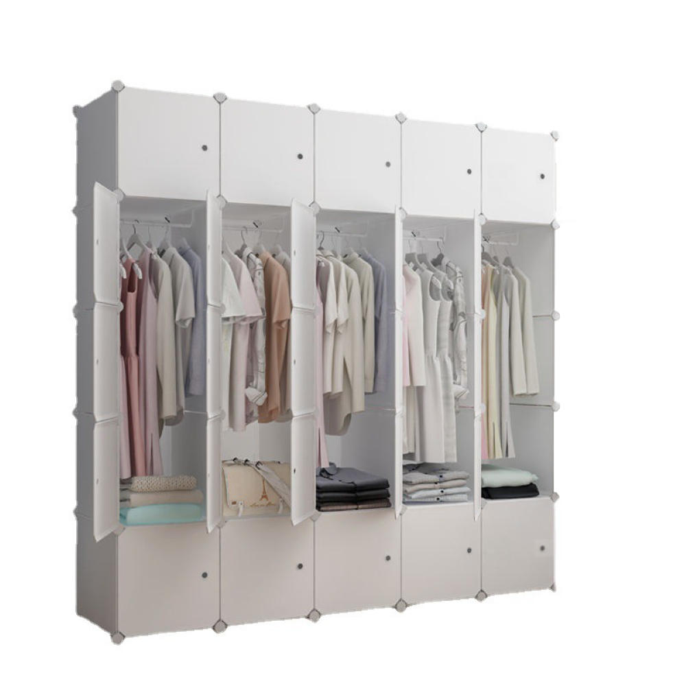 KLEIDERSCHRANK, weiß 183/183/47 cm - Weiß, Kunststoff (183/183/47cm) - Rexo