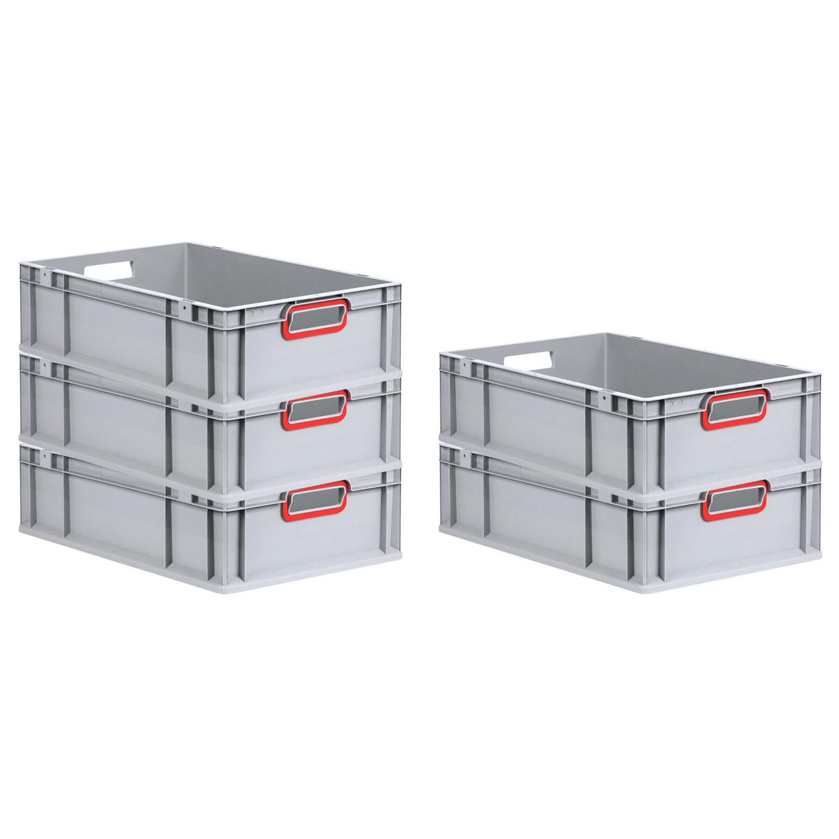 EUROBOX Nextgen Color 17x40x60cm 34 Liter Griffe Rot Offen - Rot, Kunststoff (40/17/60cm) - PROREGAL