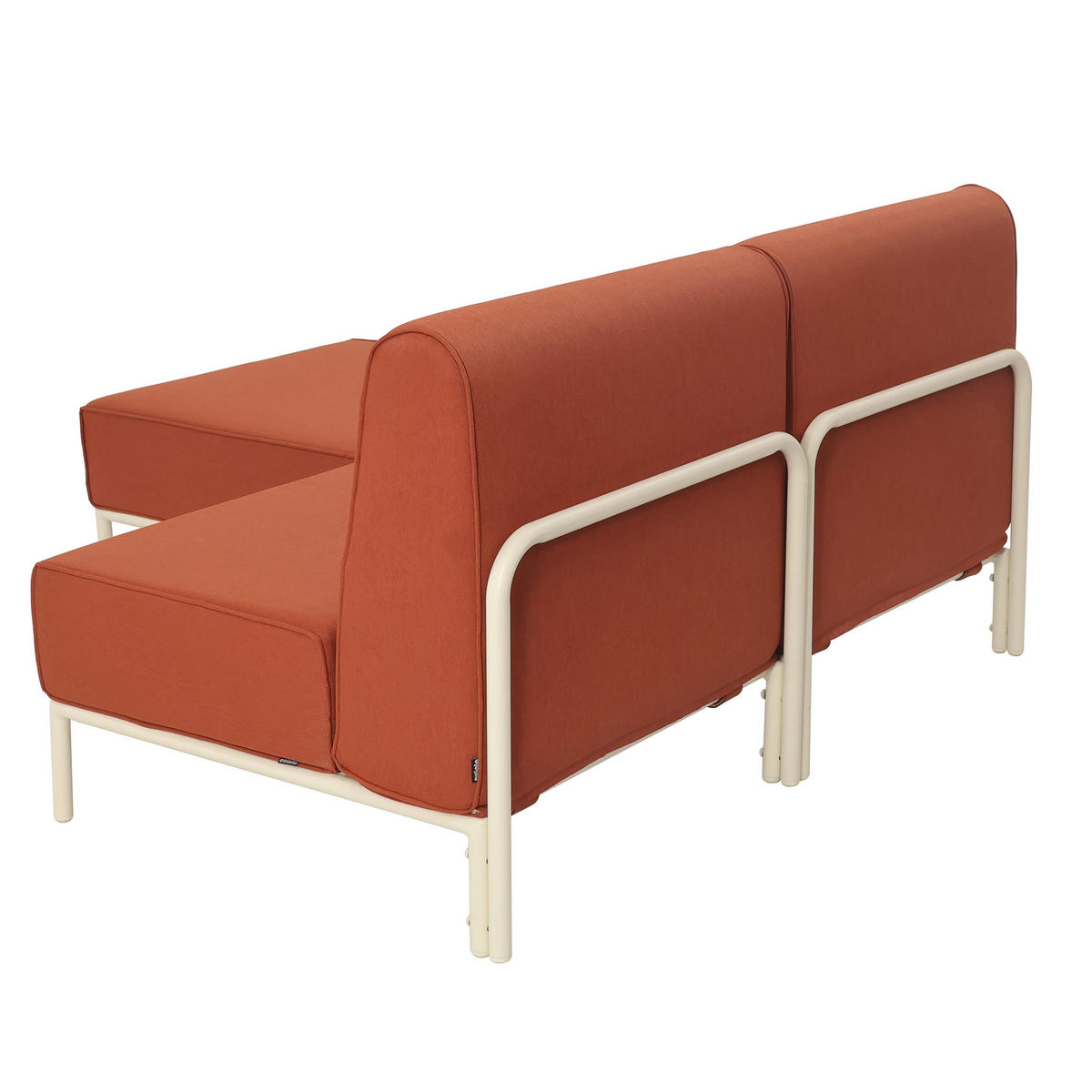 GARTENSOFA mit 2 Sitzplätzen, Terrakotta - Rot, Textil (153/78/144cm) - Oviala