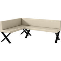 ECKBANK TONI_X - Creme, Leder (142/196cm) - Meblini