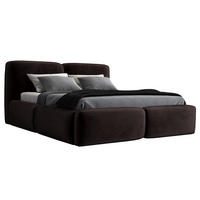 POLSTERBETT OLKE 140x200 Dunkelbraun - Dunkelbraun, Textil (140/200cm) - A&J MöbelLand