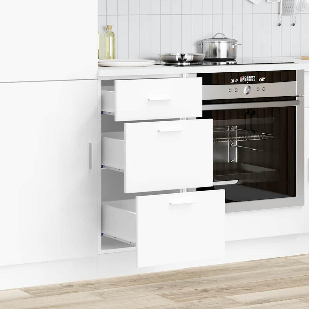 UNTERSCHRANK Lyon Weiss 40/46/81,5 Cm Holzwerkstoff - Weiß, Holzwerkstoff (46/81.5/40cm) - vidaXL