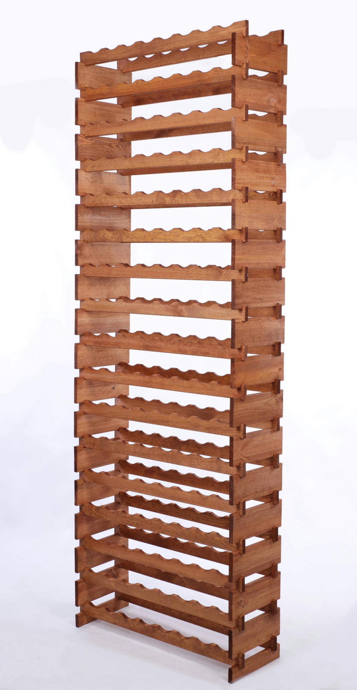 WEINREGAL VINOTECA FLEX PRO HxBxT 233x84x28cm 136 Flaschen auf 17 Ebenen Braun geölt - Braun, Holz (84/233/28cm) - PROREGAL