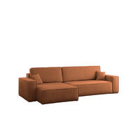 ECKSOFA Mit Schlaffunktion Und Bettkasten, Eckcouch Best XL Stoff Verita Kupfer Links - Kupferfarben, Holz (145/274cm) - Kaiser Möbel