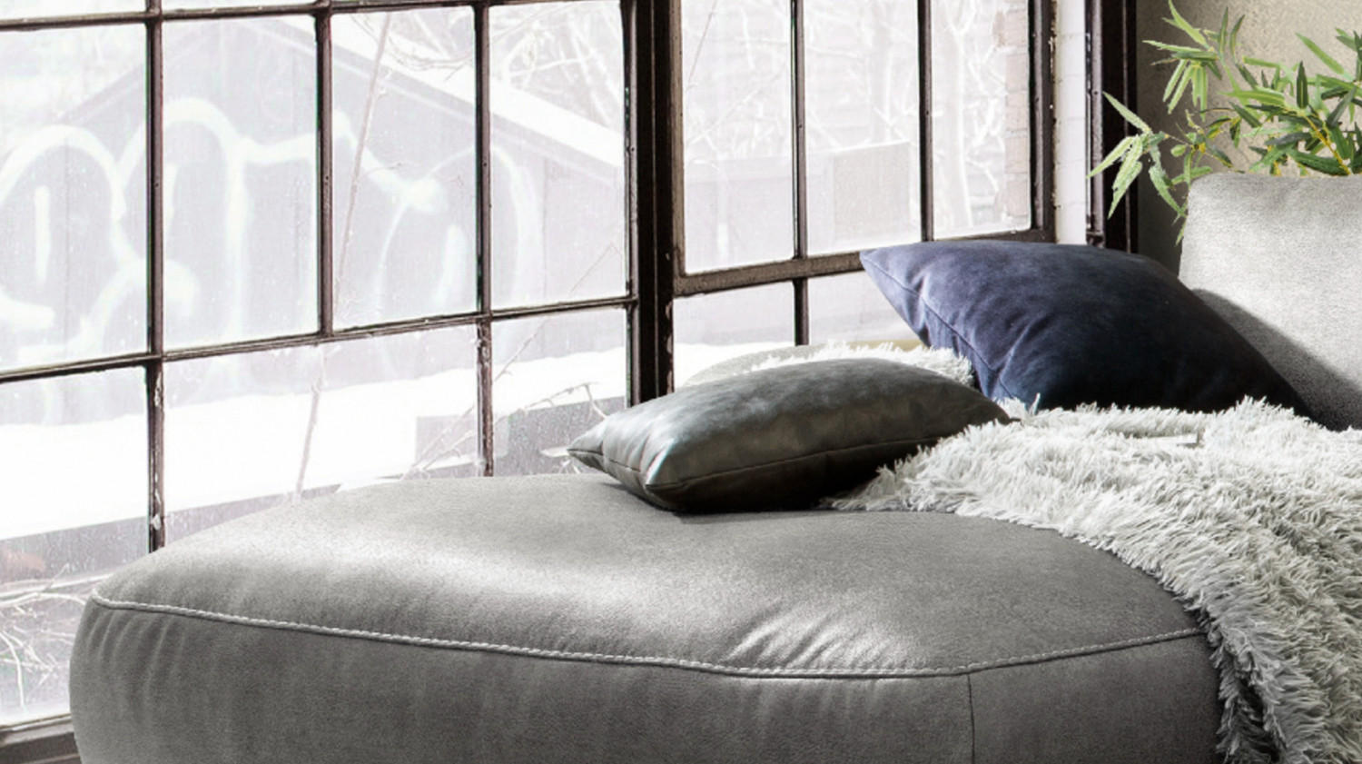 ECKSOFA MOTORISCH. RELAXFUNKTION LOLA Grau Webstoff - Schwarz/Grau, Textil (233/178cm) - KAWOLA