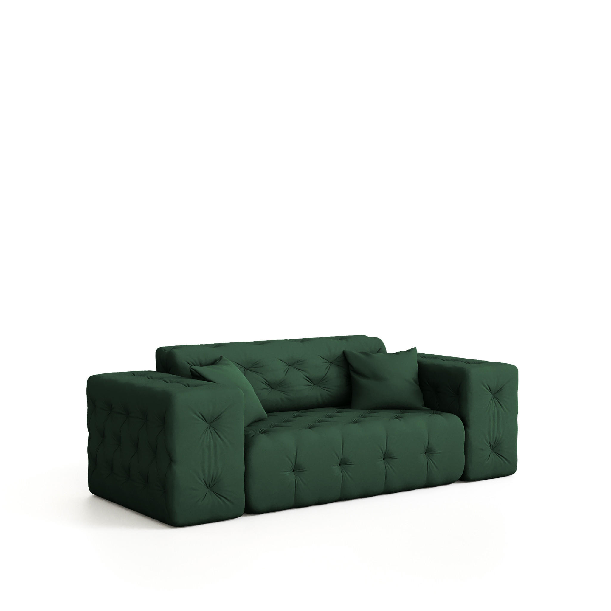 SOFA 2-sitzer Chantal - Grün, Holzwerkstoff/Textil (186/78/96cm) - Fun Möbel