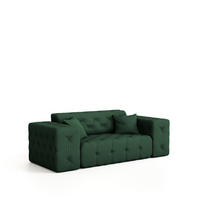 SOFA 2-sitzer Chantal - Grün, Holzwerkstoff/Textil (186/78/96cm) - Fun Möbel