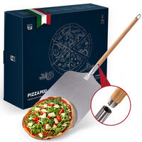 PIZZASCHIEBER Soeren 85 cm, lang - Edelstahlfarben, Holz/Metall (30.5/1/30.5cm) - Blumtal