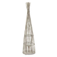 BAMBUSOVÁ LAMPION V: 91 cm, dřevěná barva, styl boho - přírodní, dřevo (26.5/91/26.5cm) - ECD-Germany